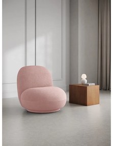 Világos rózsaszín buklé fotel Chuck – Micadoni Home