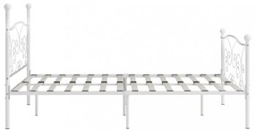 fehér fém ágykeret lécezett ágyráccsal 180 x 200 cm