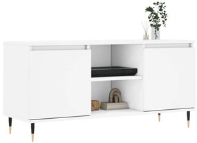 fehér szerelt fa TV-szekrény 104 x 35 x 50 cm