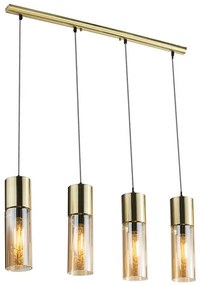 GLOBO 21000-4HM - Csillár zsinóron ANNIKA 4xE27/25W/230V réz