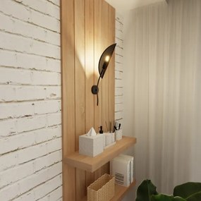 Fali lámpa LOTUS 1xE14/10W/230V fekete/arany