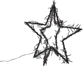 Karácsonyi csillag fekete csillag LED-del, IP44 - Brilli