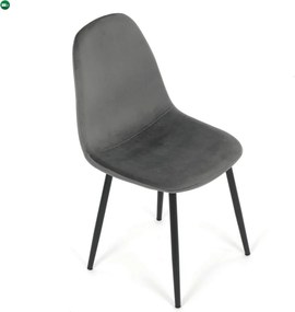 Jídelní židle, šedá, sametová látka, CT-V2971 GREY4