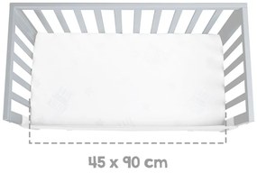 Szürke babaágy 90x45 cm – Roba