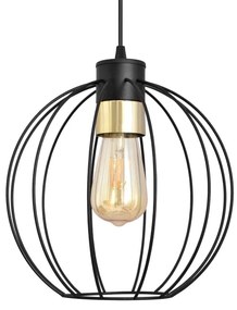 Csillár zsinóron STARLIGHT 1xE27/15W/230V fekete/arany