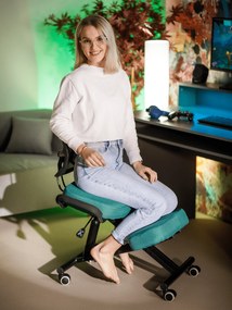 Ergonomikus zsámoly, zöld/fekete, RUFUS