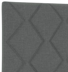Fejtámla Gyémánt Blokkok Dizájn Sötétszürke 180 cm Textil