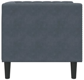 Chesterfield Kanapé Szék Argyle Sötétszürke 71 x 74.5 x 70.5 cm