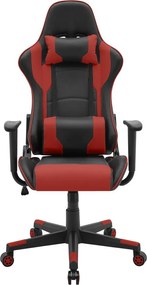 SILVERSTONE Irodai szék, fekete/piros