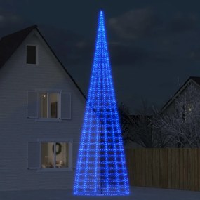 kék LED karácsonyfa zászlórúdra 3000 LED 800 cm