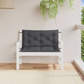 2 db melange antracitszürke szövet kerti padpárna 100x50x7 cm
