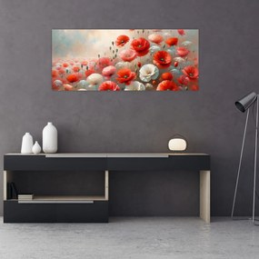 Kép - Pipacsok festménye (120x50 cm)