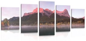 5 részes kép naplemente Dolomiti fölött
