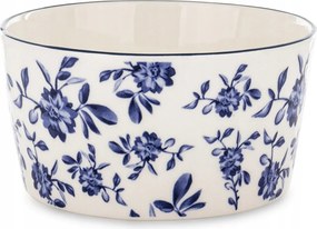 Virágokkal Díszített Tál Édességekhez 6x12cm Fehér Kék