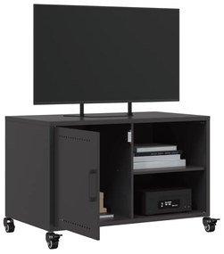 fekete acél TV-szekrény 68 x 39 x 43,5 cm