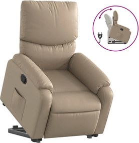 vidaXL cappuccino műbőr dönthető állófotel
