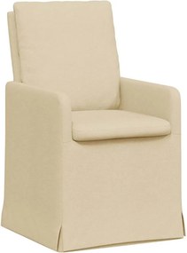 vidaXL Étkező Székek 2 pcs Krém 57 x 67 x 98 cm szövet