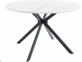 Aster étkezőasztal fehér márvány/fekete 120cm