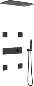 Mexen Soler fali zuhanykészlet, fekete - 7601-04-70