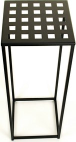 Álló virágágyás fém áttört fekete 60cm 1 polc 22x22cm