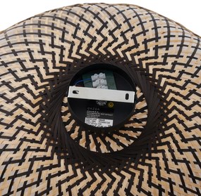 Art Deco mennyezeti lámpa fekete bambusz 60 cm - Alka