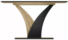 Vento bővíthető étkezőasztal tölgy/fekete 120-160 cm