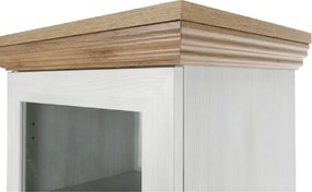 vitrines szekrény, északi sosna/vadtölgy, ROYAL W1D