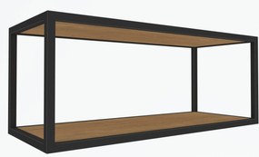 Akasztós polc fém fali fekete Loft 90 cm