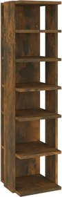 vidaXL füstös tölgy színű szerelt fa cipőtartó 27,5 x 27 x 102 cm