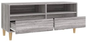 szürke sonoma színű szerelt fa TV-szekrény 100x34,5x44,5 cm