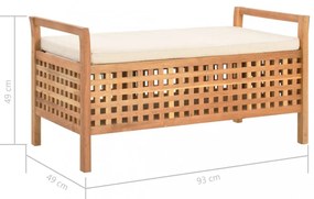 tömör diófa tárolópad 93 x 49 x 49 cm