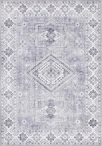 Keleti szőnyeg nappaliba 120x160cm, szürke krémszínű, lapos szövésű