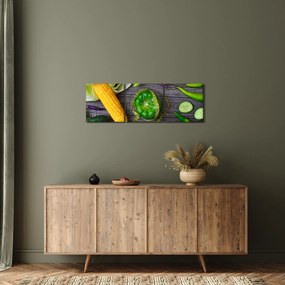 Zöldség képe (órával) (90x30 cm)