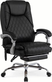 Forgószék masszírozó funkcióval, fűthető funkcióval, fekete színben. GIORGIO