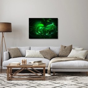 Kép - zöld absztrakció (üvegen) (70x50 cm)