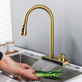Konyhai csaptelep REA CONOR BRUSH GOLD