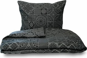 Kvalitex Pamut ágynemét Tokyo fekete, 220 x 200 cm, 2 db 70 x 90 cm