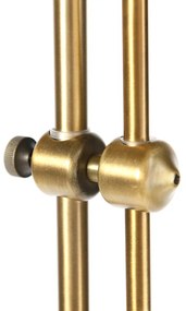 Klasszikus állólámpa bronz színű fehér árnyékolóval - Ashley