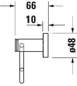Duravit 99264600 - D-CODE matt fekete WC-papírtartó