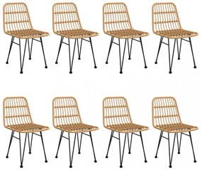 vidaXL 9 részes polyrattan kerti étkezőgarnitúra