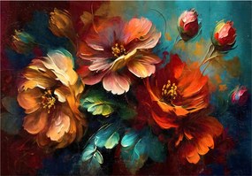 Fotótapéta Virágok Akvarell 3D Hálószoba 254x184