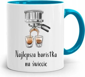 Barista Kávézó Bögre Kék nyomott mintával