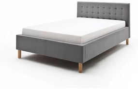 Malin szürke kétszemélyes ágy, 120 x 200 cm - Meise Möbel