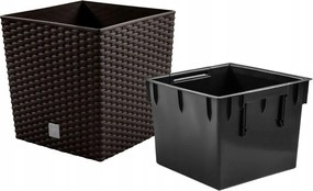 Alacsony Rattan kaspó DRTS170L utántöltő 4l