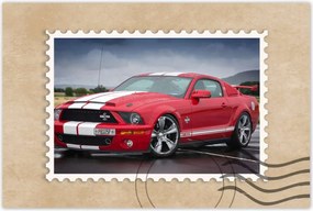 Poszter 60x40 Piros Ford Mustang Usa