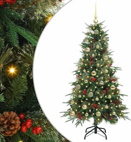 vidaXL Műanyag Hajtogatós Karácsonyfa állvánnyal Zöld 150 cm PE és PVC