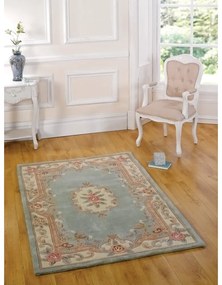 Aubusson zöld gyapjú szőnyeg, 75 x 150 cm - Flair Rugs