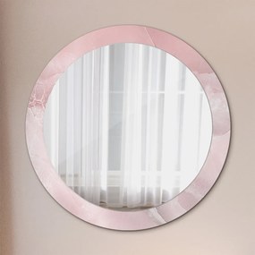 Kerek díszes tükör Rózsaszínű kő fi 80 cm