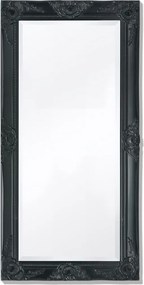 vidaXL 100x50 cm fekete barokk stílusú fali tükör