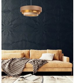 TRINITI lógcsillár 1xE27/60W/230V bézs/arany